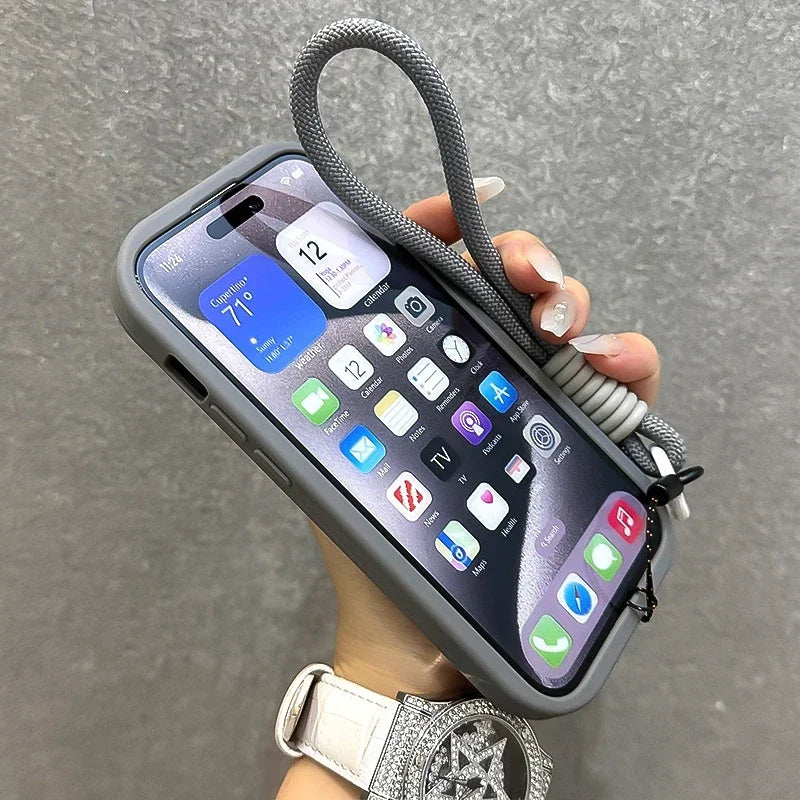 Fold Glass Lens Stand Magnetic Transparent IPHONE Case