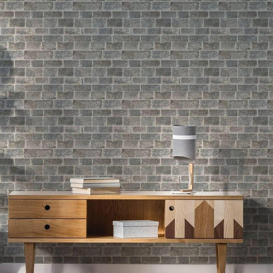 3D faux stone wall panel in a stylish living room setting, showcasing modern home decor and design.