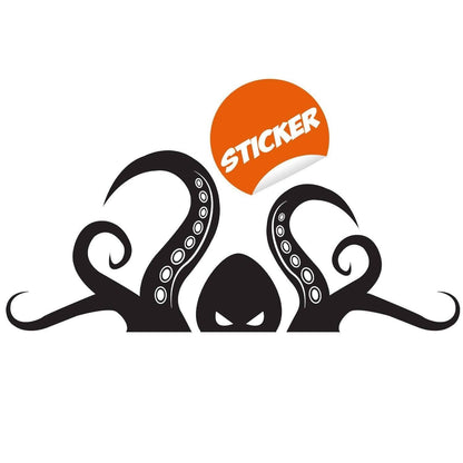 Octopus tentacle wall decal sticker with an oceanic theme, perfect for bathroom decor.